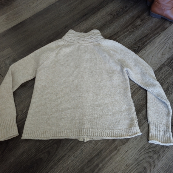 Rei full zip cable knit sweater sz large - Picture 6 of 6